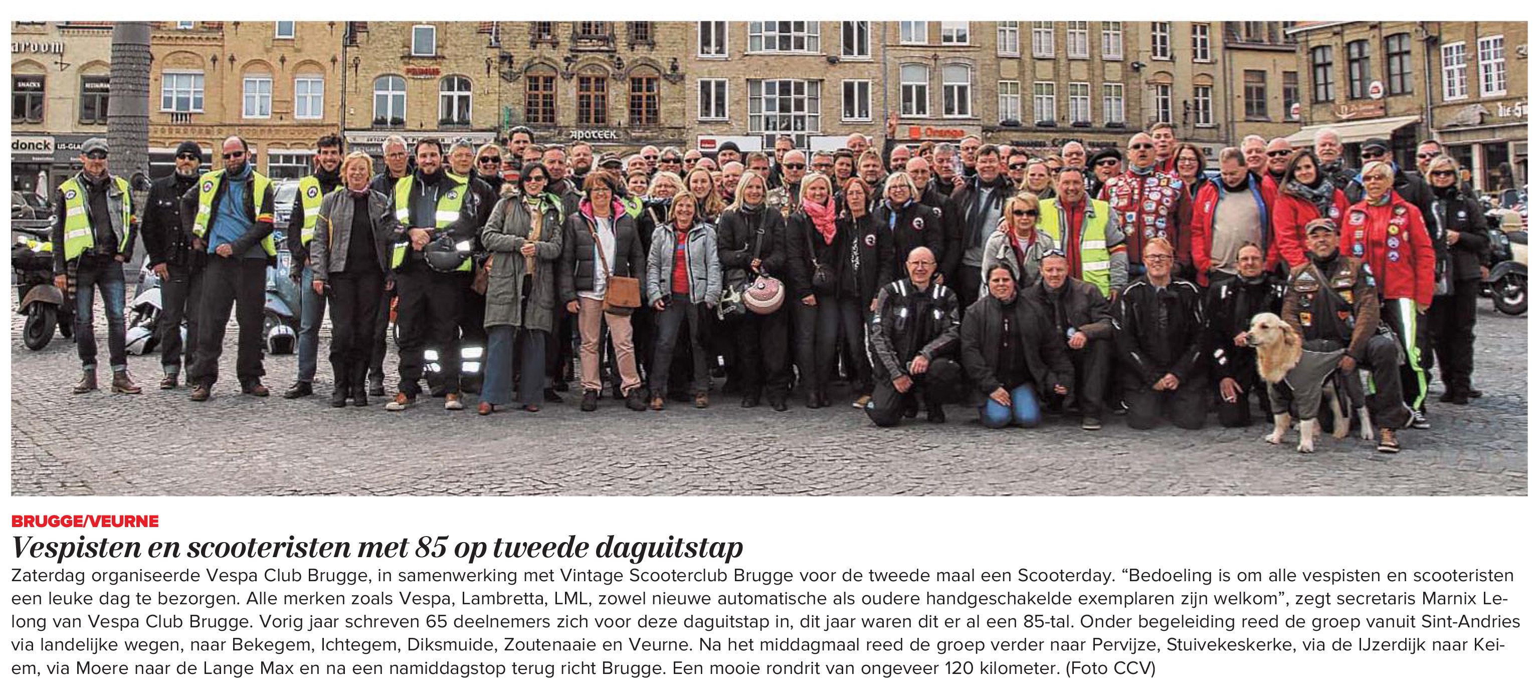 Vespa Club Brugge in de pers — 14 mei 2016
