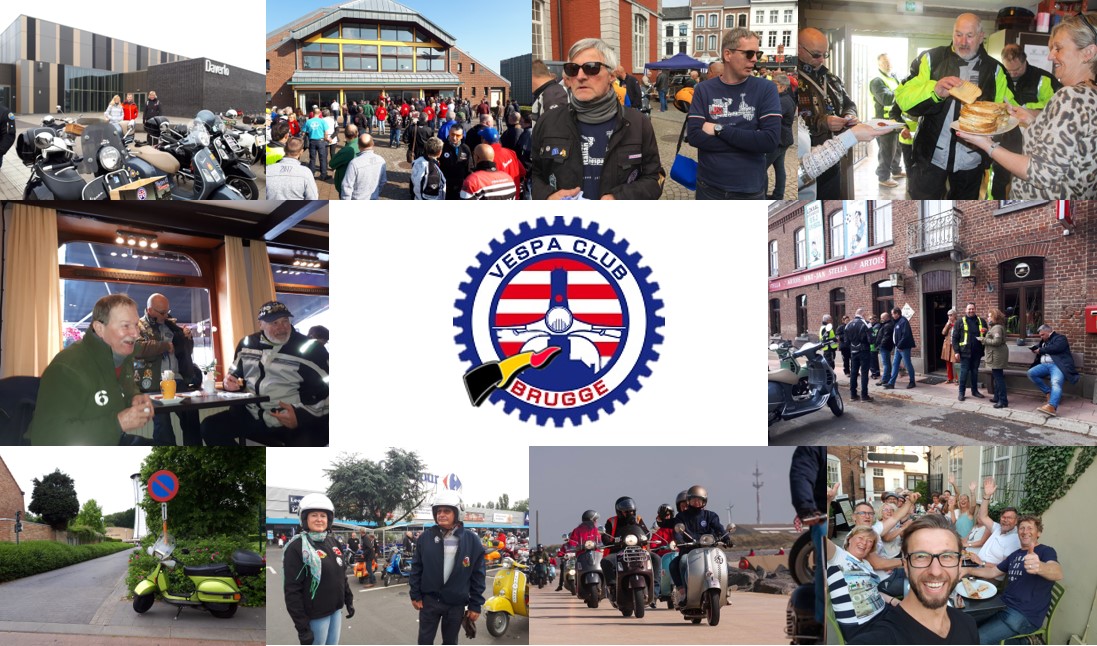 Fotocollage Vespa Club Brugge