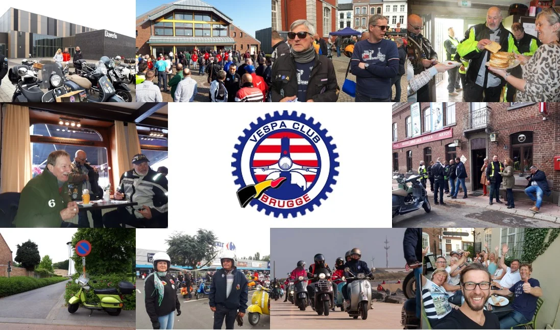 Fotocollage Vespa Club Brugge